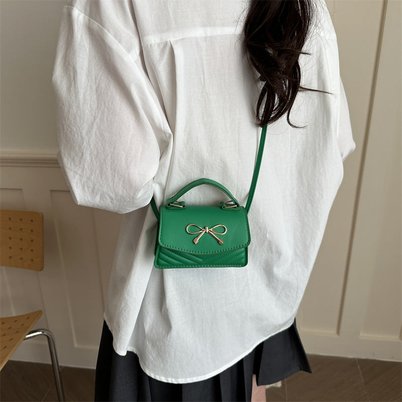 Mini Handbag with Elegant Bow Decoration