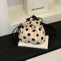 Fun Polka Dot Drawstring Mini Handbag