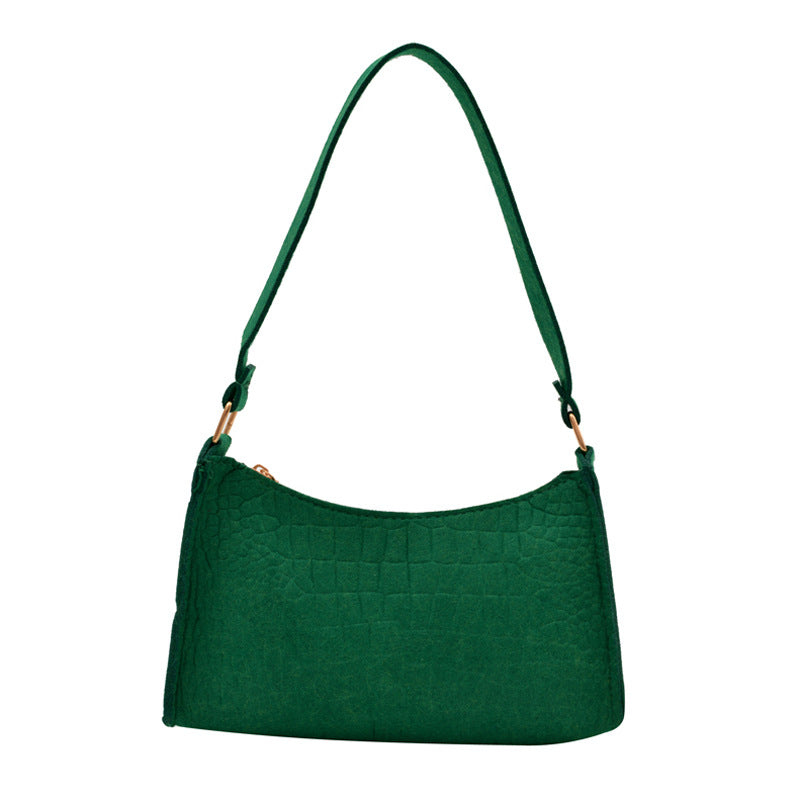 Crocodile Textured Mini Shoulder Handbag