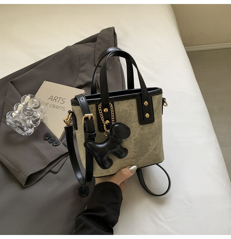 mini handbag with removable pendant
