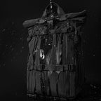 Backpack with roll closure and durable materials