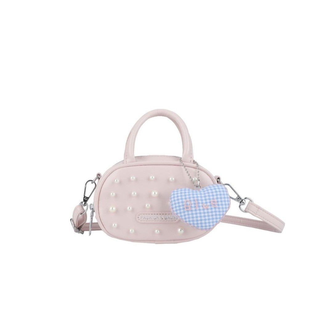 Ladies trendy mini handbag with striking pearl applications Nord bags