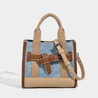 Women Mini Handbag with stylish denim elements and practical drawstring Nord Bags