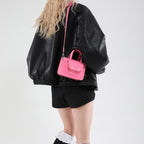 Women elegant mini handbag with practical compartments