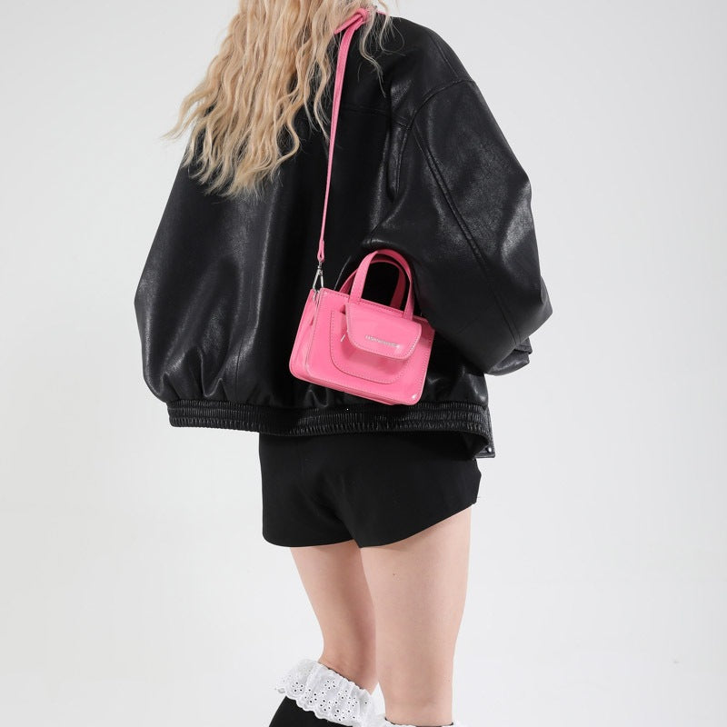 Women elegant mini handbag with practical compartments