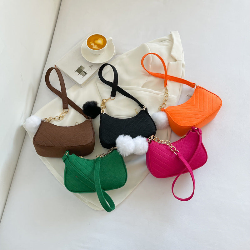 Stylish Faux Fur Mini Handbag