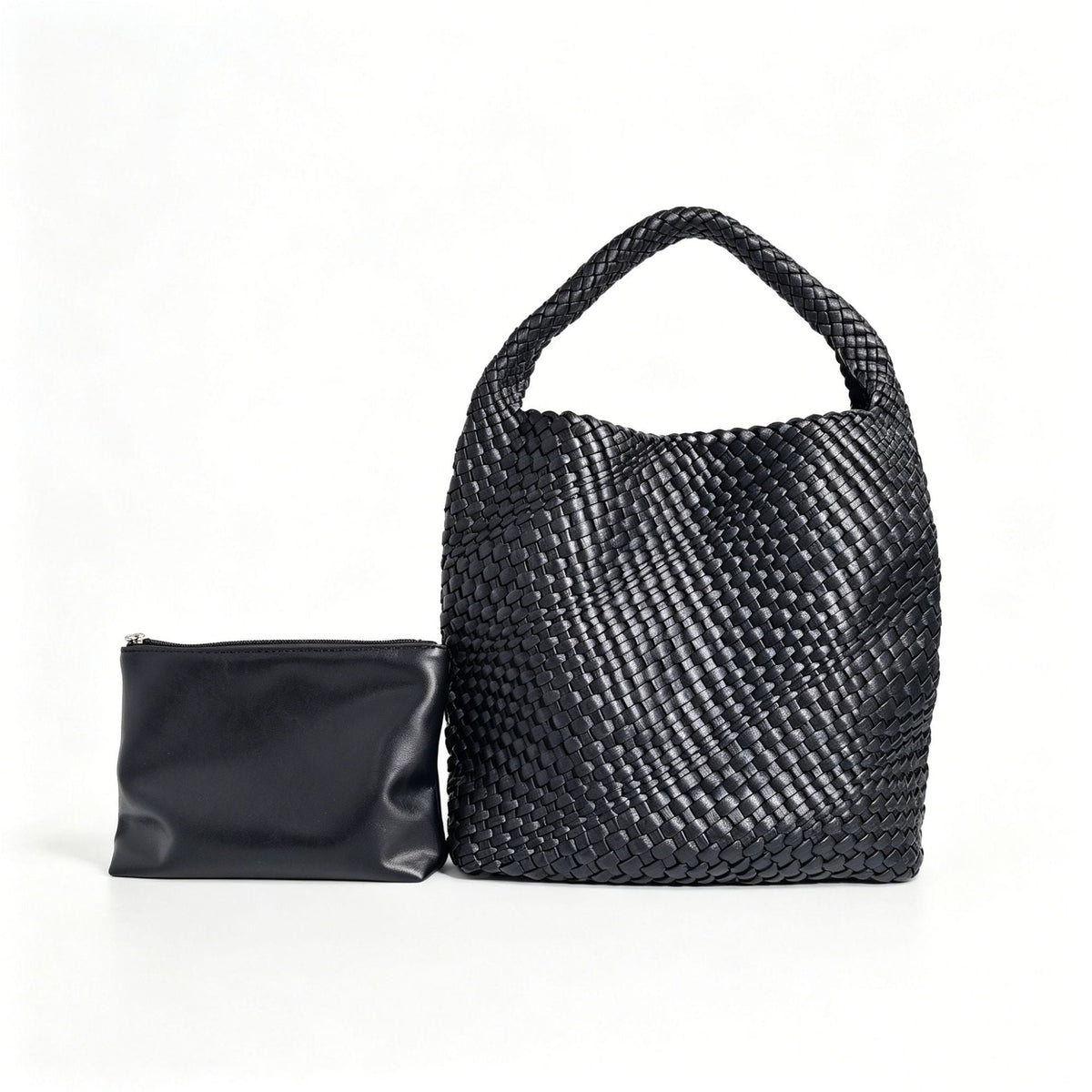 Textured Braided Tote Bag