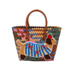Shoulder bag with playful dog motif