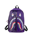 Backpack with Elaborately Designed Shark Motif
