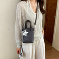 Women practical mini handbag with detachable pendant