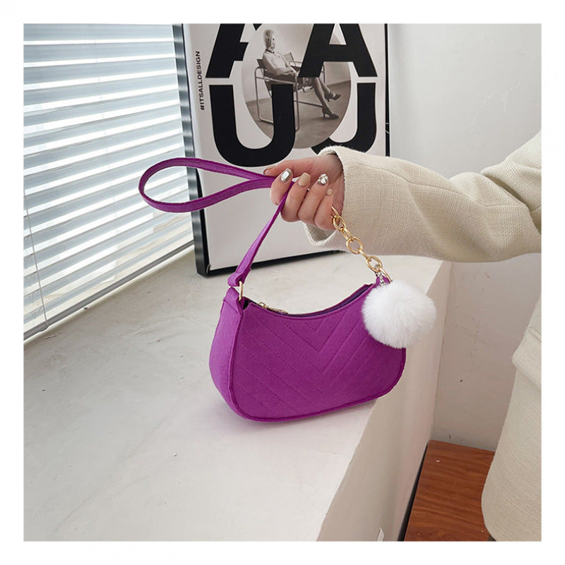 Stylish Faux Fur Mini Handbag