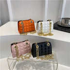 Ladies fashionable mini handbag with exquisite chain accents