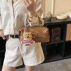 Mini Handbag with Charming Animal Pendant
