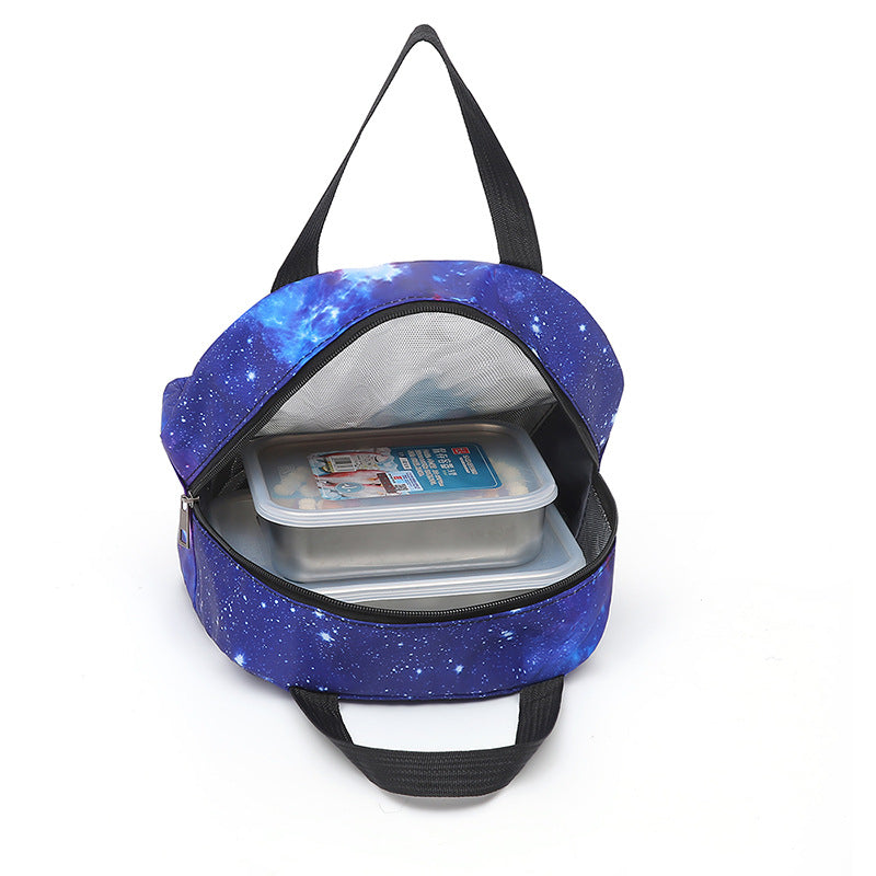 Galaxy pattern school backpack set
