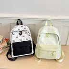 Cute everyday backpack with embroidered bows