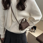 retro-style mini handbag with removable shoulder strap