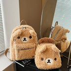 Plush Backpack in Funny Bear Design