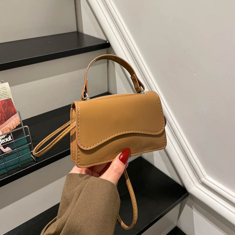 Stylish Patent Leather Mini Handbag