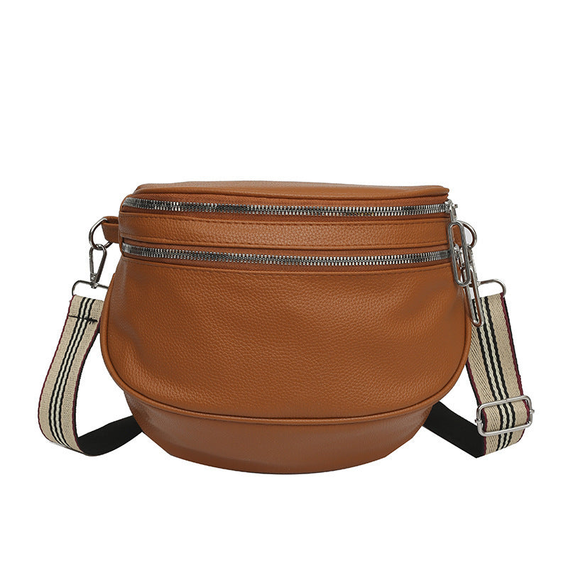 Chic Dual-Zipper Crossbody Bag