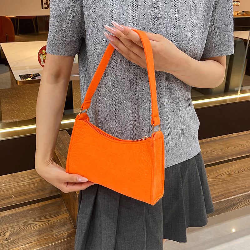 Crocodile Textured Mini Shoulder Handbag