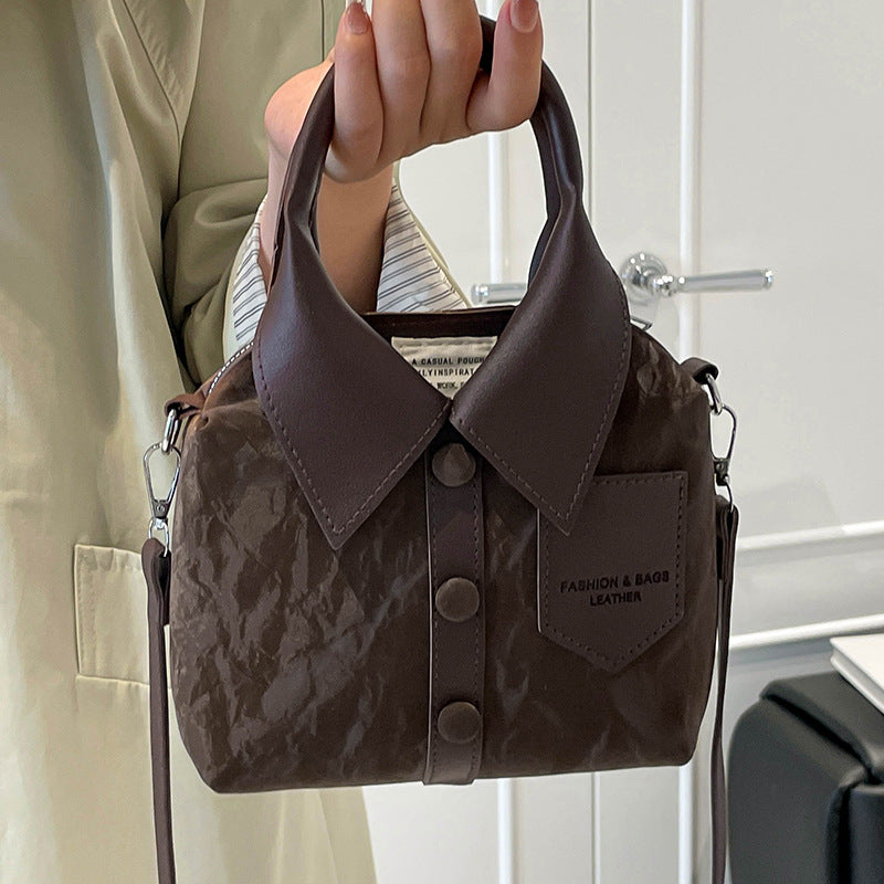Mini Handbag in Elegant Shirt Design