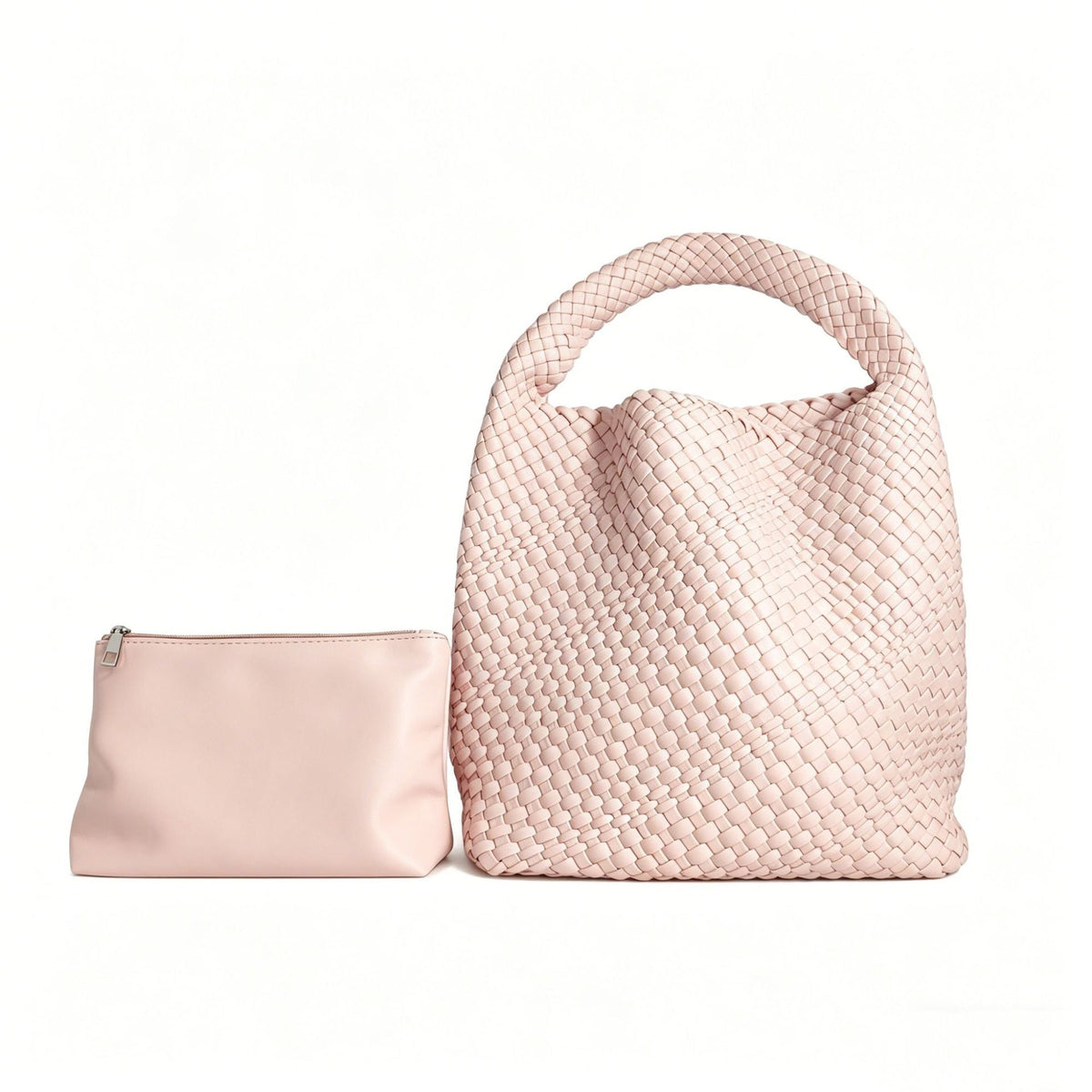 Textured Braided Tote Bag