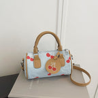 Playful Bow-Printed Mini Handbag