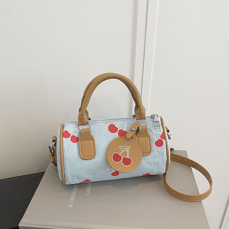 Playful Bow-Printed Mini Handbag