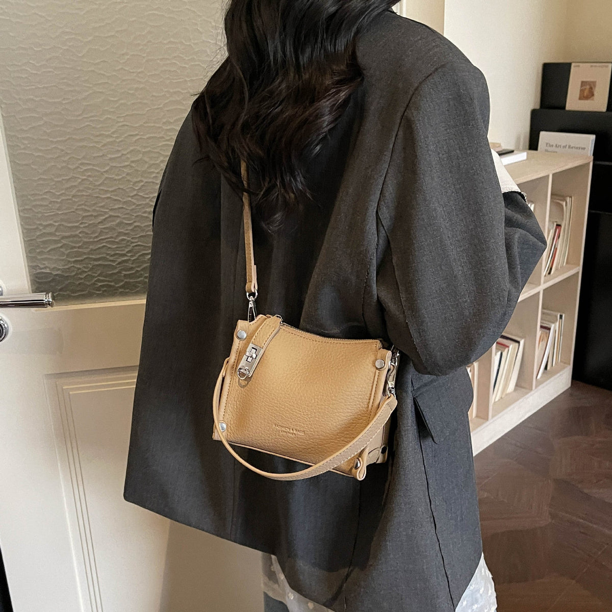 practical mini handbag with adjustable shoulder strap