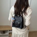 Ladies Mini Backpack Handbag with Playful Animal Motif