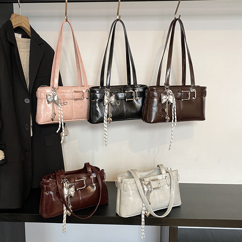 mini handbag with removable pendant