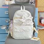 Backpack with Playful Bows and Practical Storage Solutions