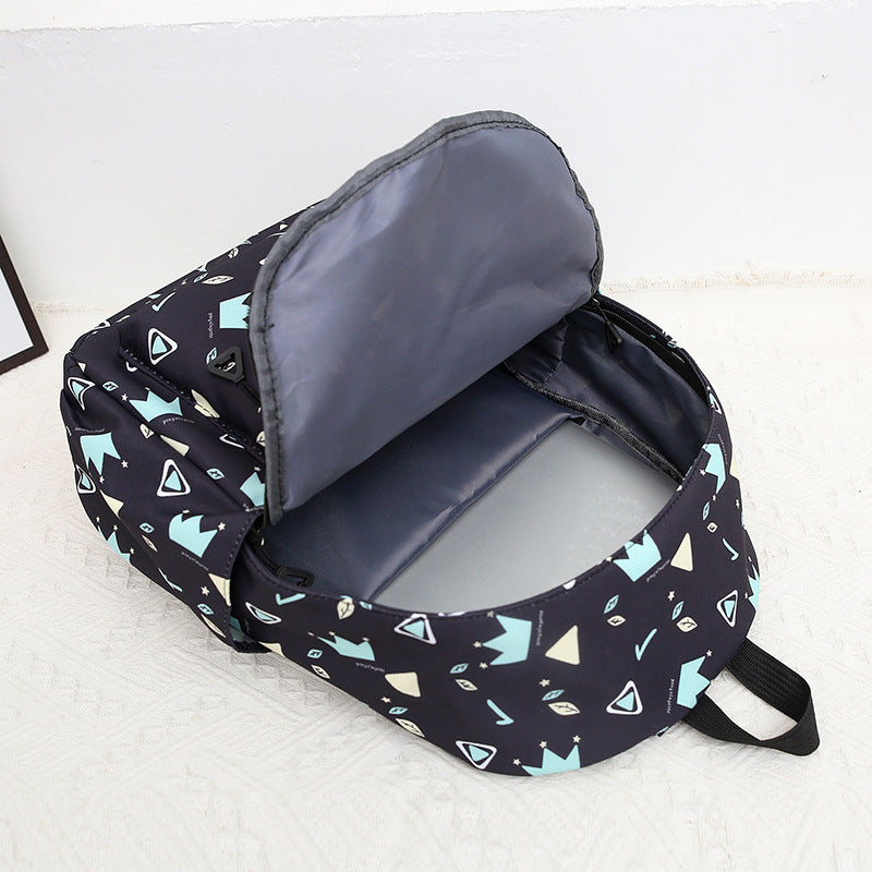 Stylish backpack with separate lunch container and pencil case