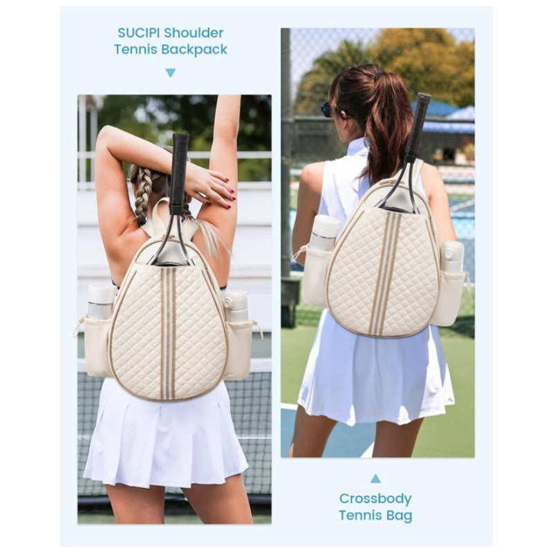 Premium Quilted Tennis Racket Backpack