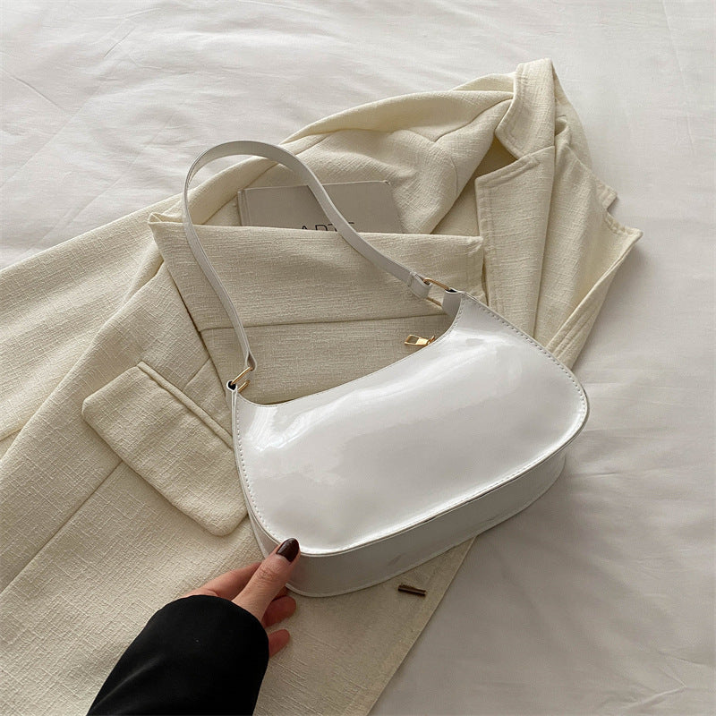 Chic Patent Leather Shoulder Bag