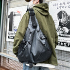 Sporty sling backpack with adjustable straps and practical organizer