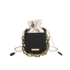 mini handbag with unique chain decoration and classic drawstring Nord bags