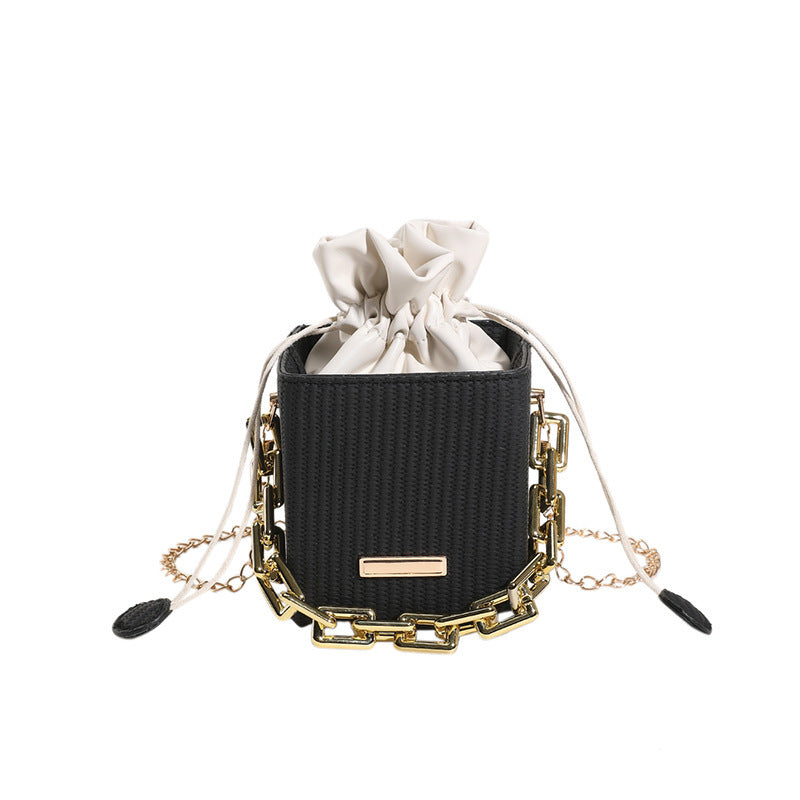 mini handbag with unique chain decoration and classic drawstring Nord bags
