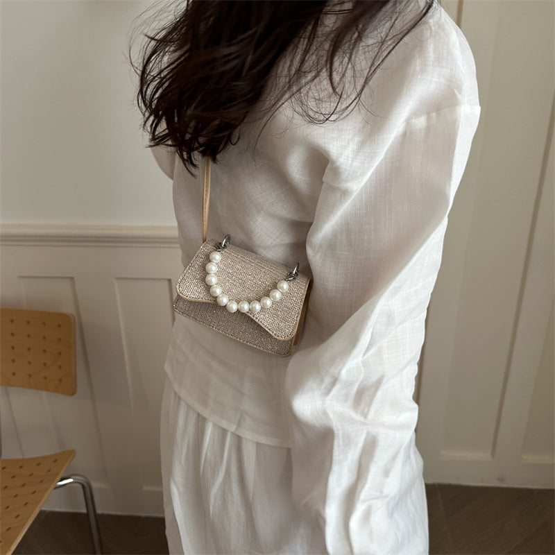 Mini Handbag with Pearl Accent