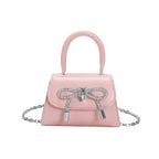 Women Mini Handbag with Elegant Chain Closure