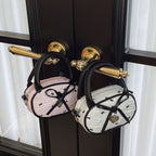 Quilted Mini Handbag with Heart Detail