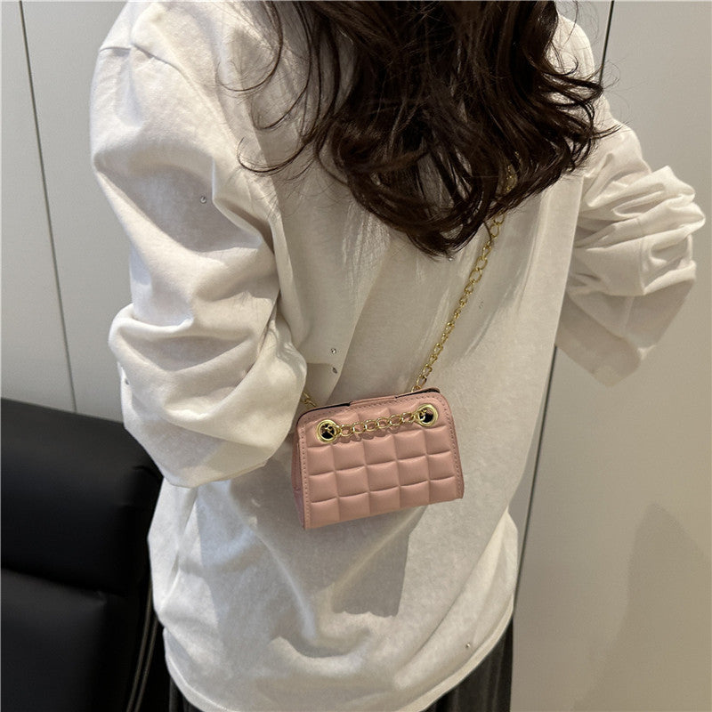 Ladies fashionable mini handbag with exquisite chain accents