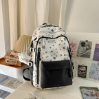 Backpack with Elegant, Floral Design and Many Compartments