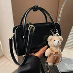 Mini Handbag with Cute Bear Pendant