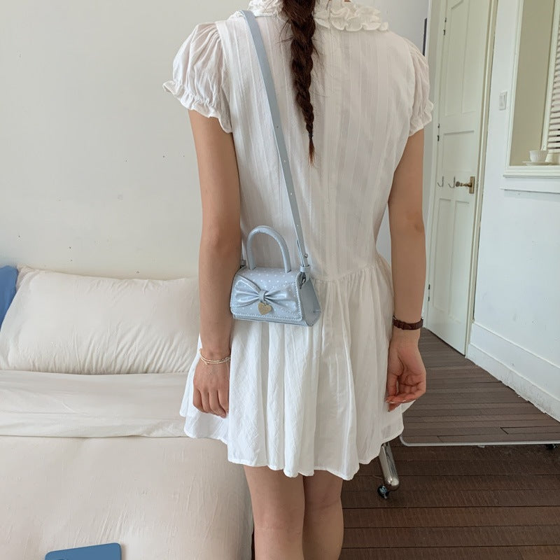 playful mini handbag with bow detail