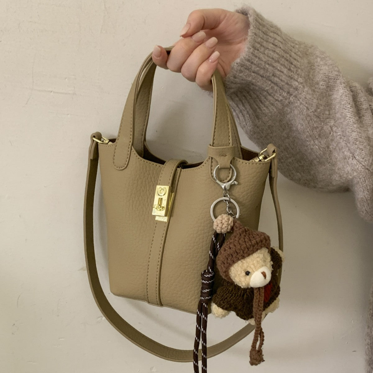 Women’s Mini-Handbag with Playful Animal Pendant