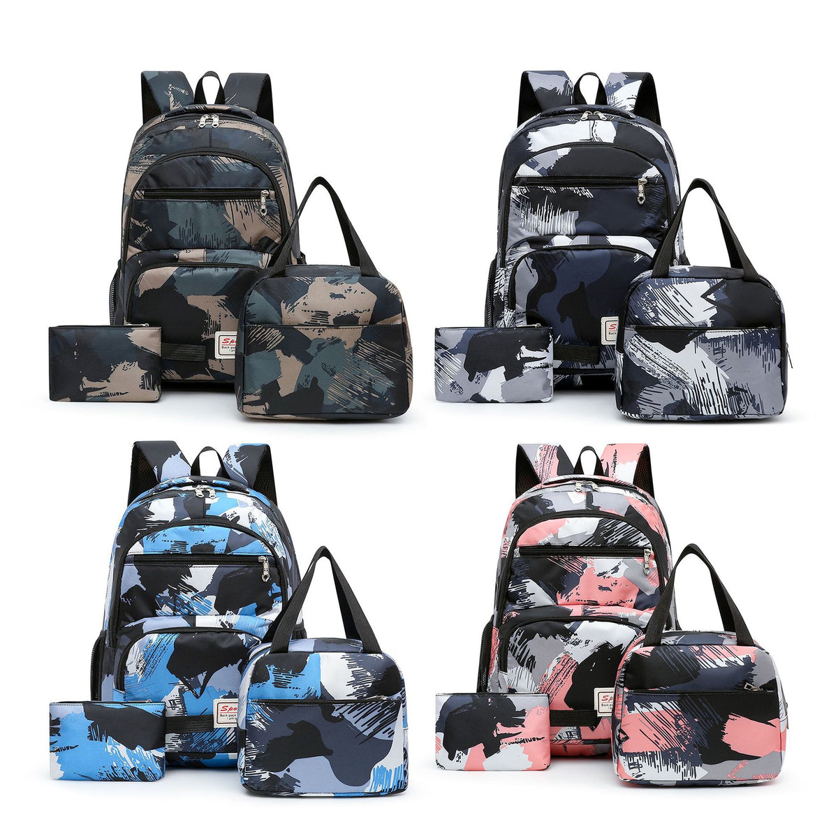 Trendier backpack with insulated lunch box and pencil case