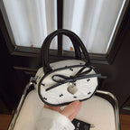 Quilted Mini Handbag with Heart Detail