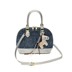 Women’s mini handbag with animal pendant and fashionable denim Nord bags