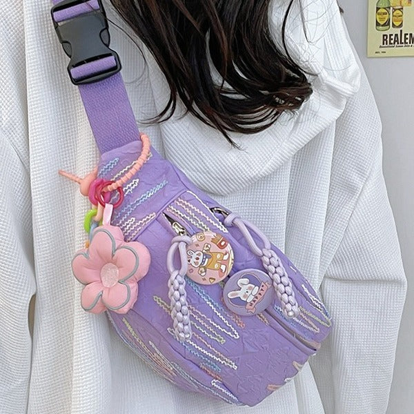 Fashionable waist bag with adjustable strap